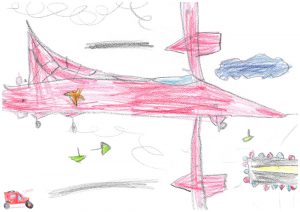 34-liitleartist-red-airplane-with-green-arrows
